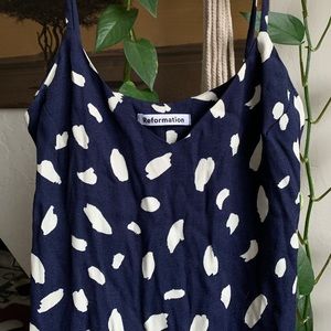 Reformation Crimini dress in Splatter